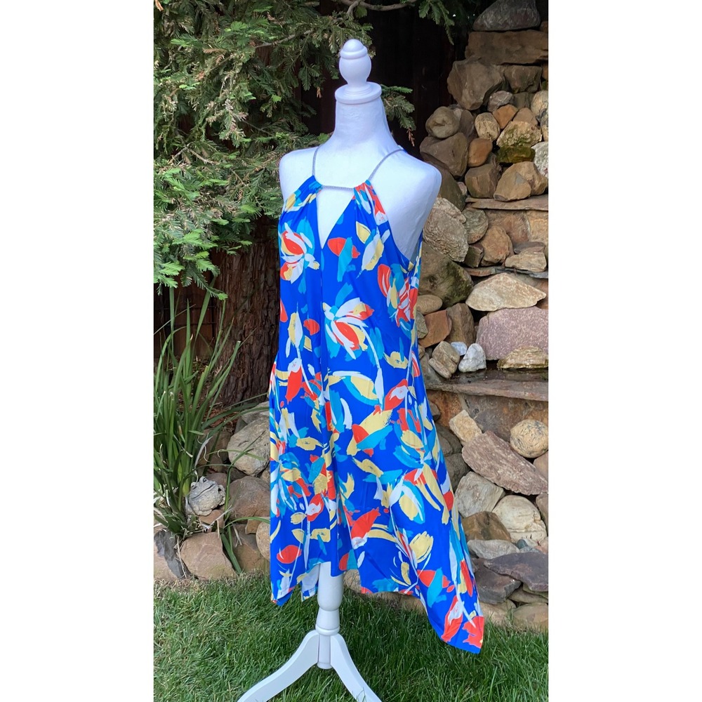 Banana Boat Sundress Size Medium New With Tags Floral Halter Sharkbite BB882 - Picture 2 of 8